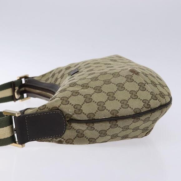 GUCCI GG Canvas Shoulder Bag Beige Gold - Picture 5 of 16